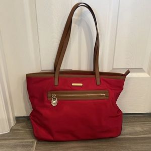 Michael Kors Kimpton Large Nylon Tote - Red Brown